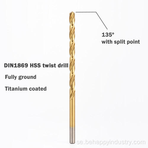 Twist Drill Bit Set med DIN338 Standard